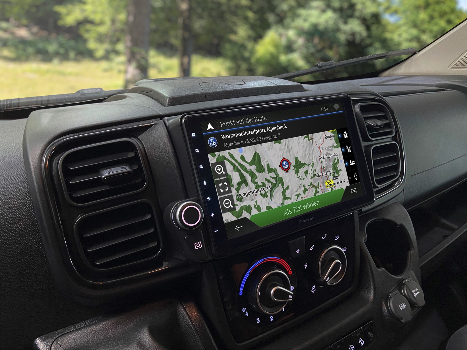 Pioneer AVIC-Z1000 DAB  Multimediasystem inkl. Bluetooth 9 Zoll Fiat Ducato 8 LF3