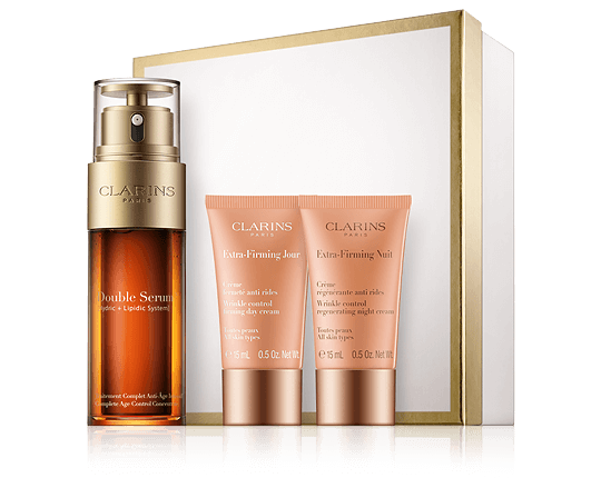 Clarins Double Serum Set mit Extra Firming Day and Night Cream 50ml-15ml-15ml