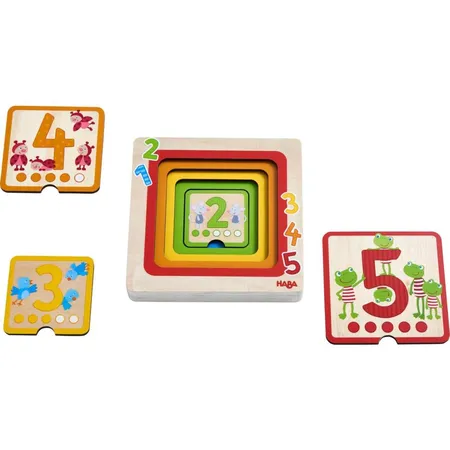 HABA 305529 Holzpuzzle Zahlenfreunde