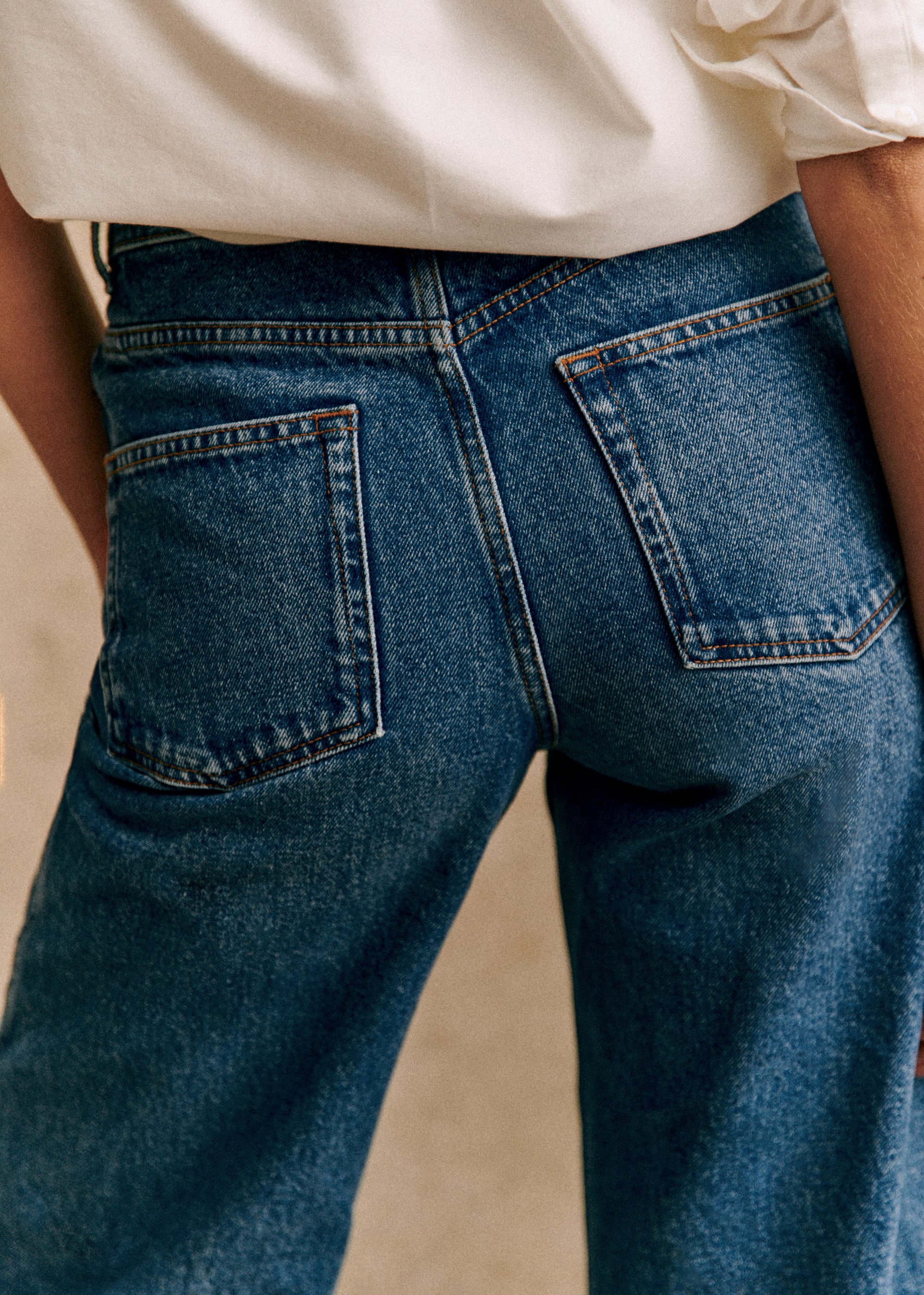Le Crop - Denim - E-SHOP/BAS Pantalons 5905584