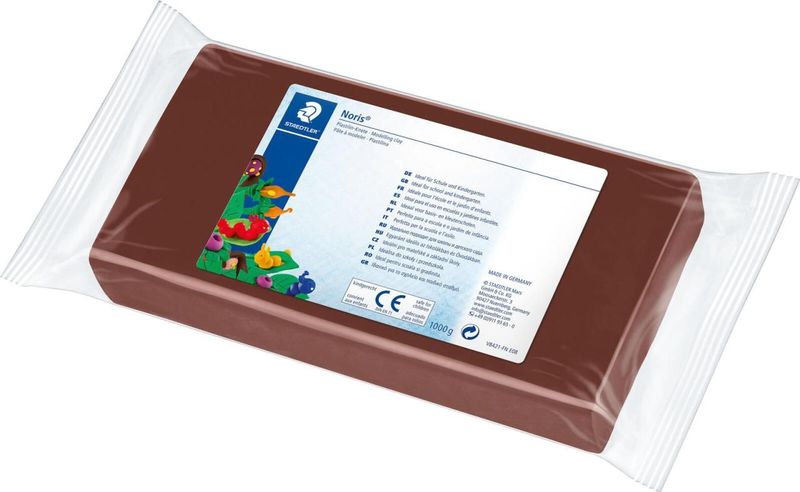STAEDTLER Noris boetseerklei. blok 1 kg bruin