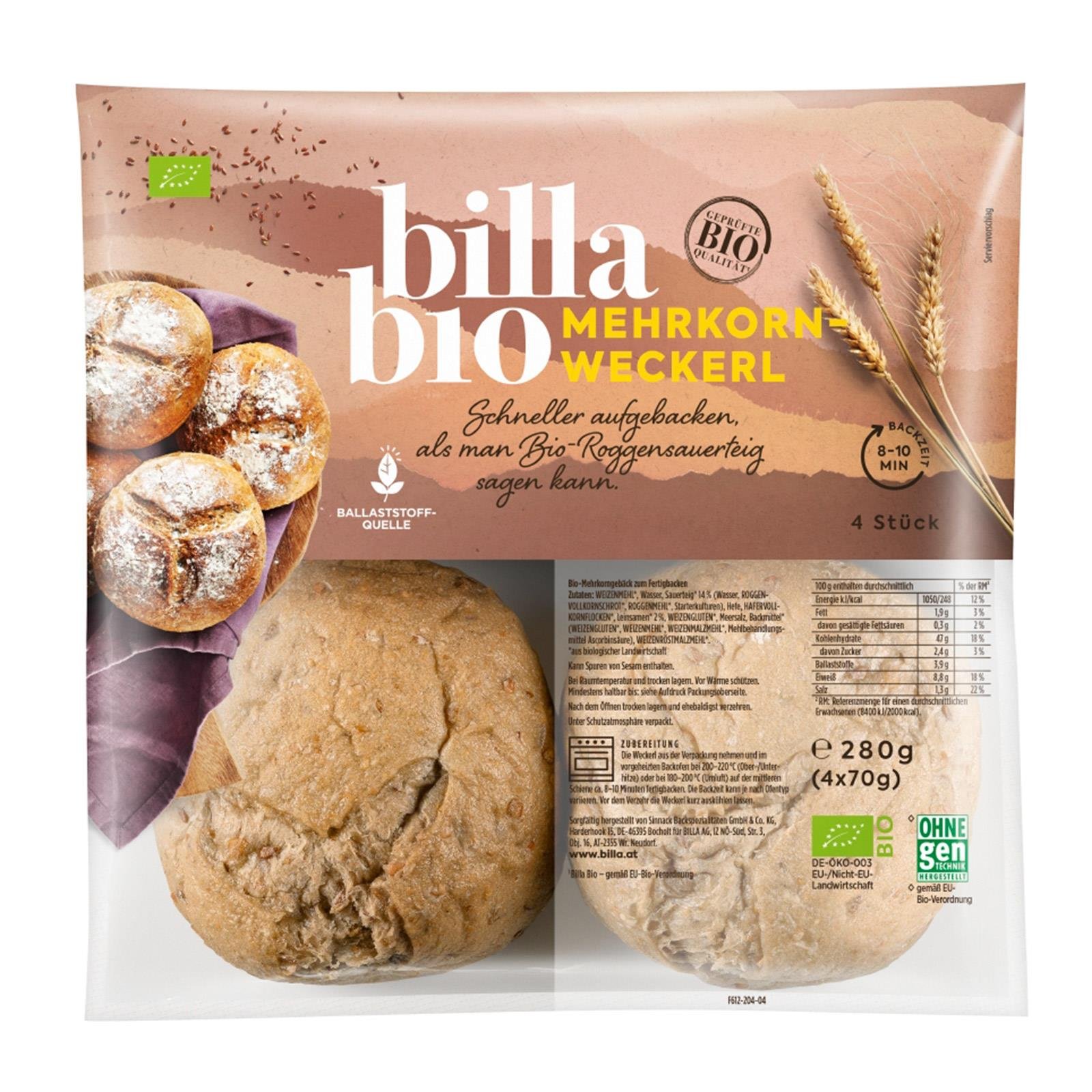 BILLA Bio Mehrkornweckerl