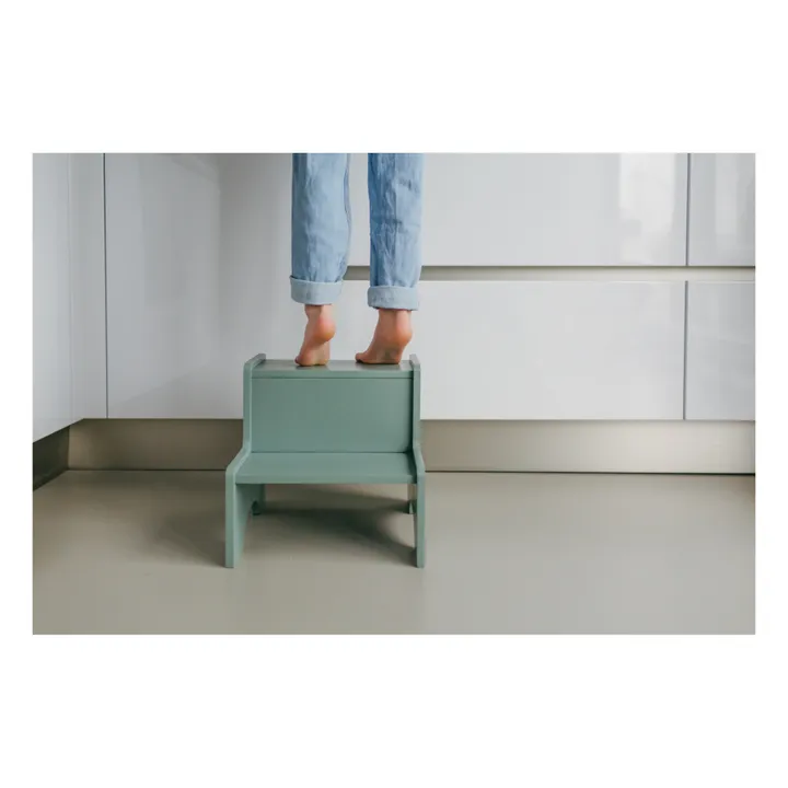 Nofred Marche-pied en bois | Vert olive