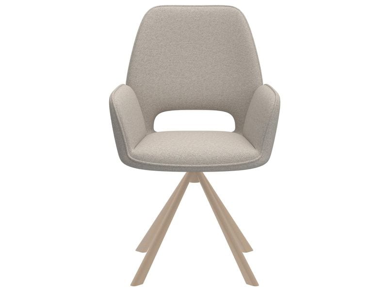 AC Design Stuhl Graham 2 Stück, Beige Esszimmerstuhl mit Armlehne