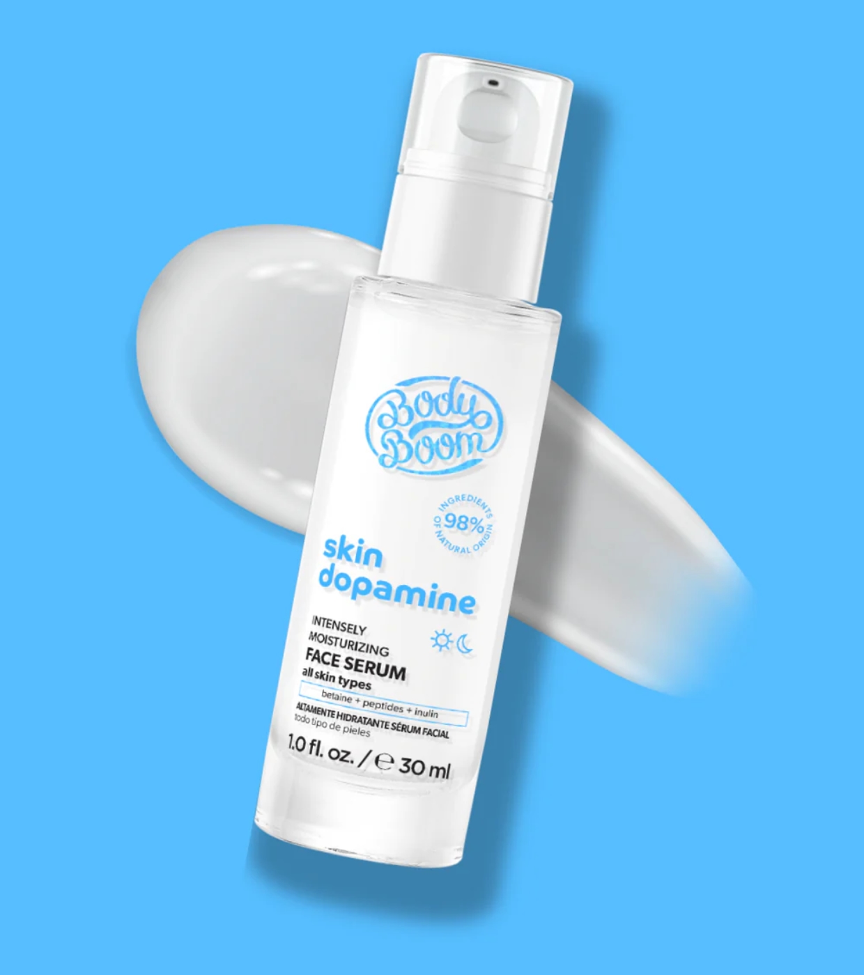 Bodyboom - *Skin Dopamine* - Sérum de hidratação intensa betaína + peptídeos + inulina