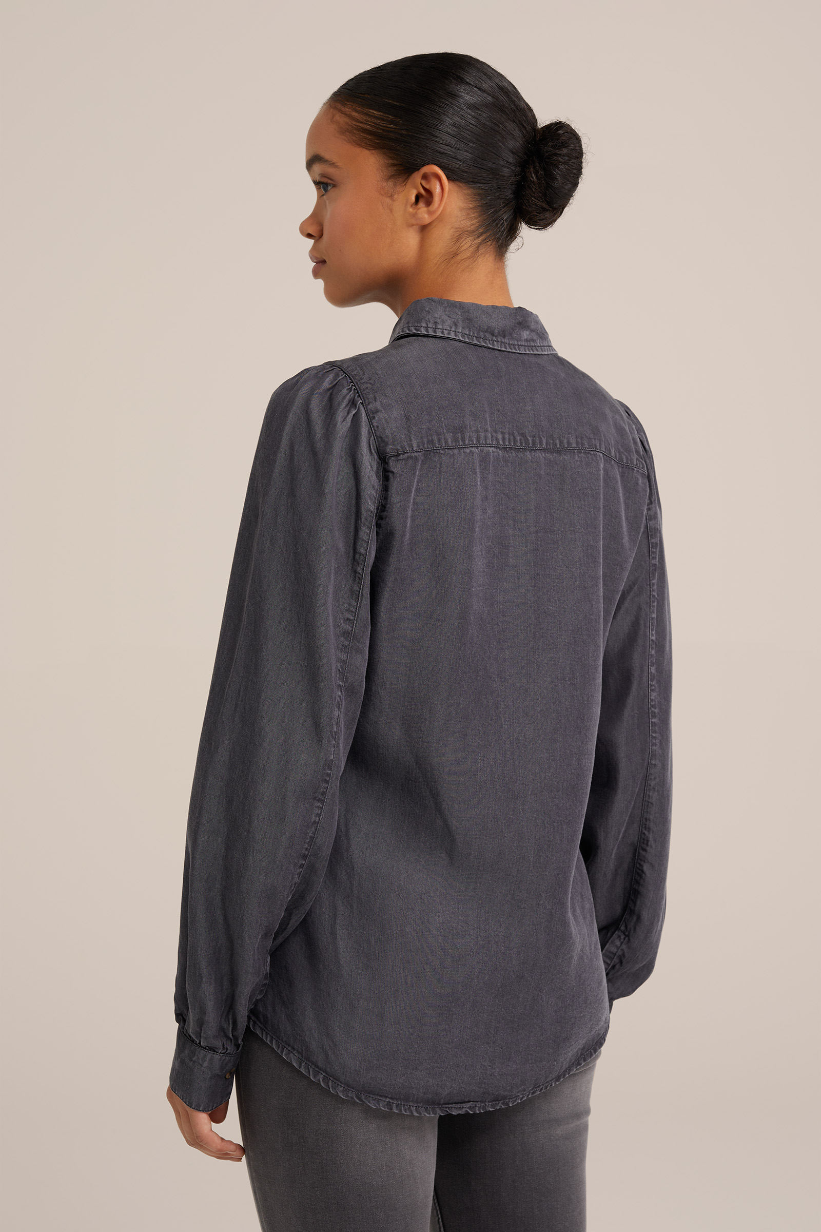 denim blouse Blue Ridge Donkergrijs