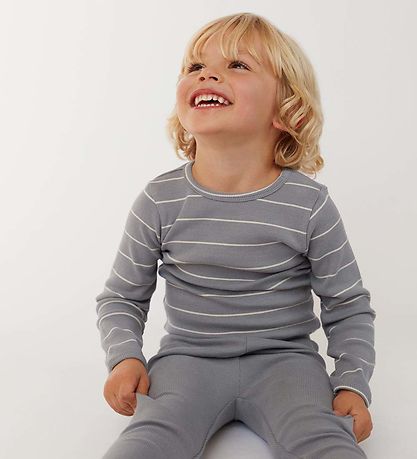 Sofie Schnoor Bluse - gestreift - Stone Blue