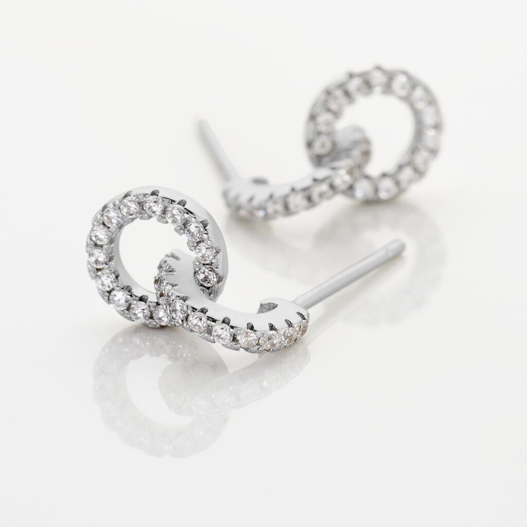 Boucles D'oreilles Pendantes Cajetan Argent Oxyde De Zirconium