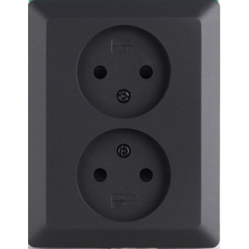 GAMMA Denali Dubbel Stopcontact Mat Zwart