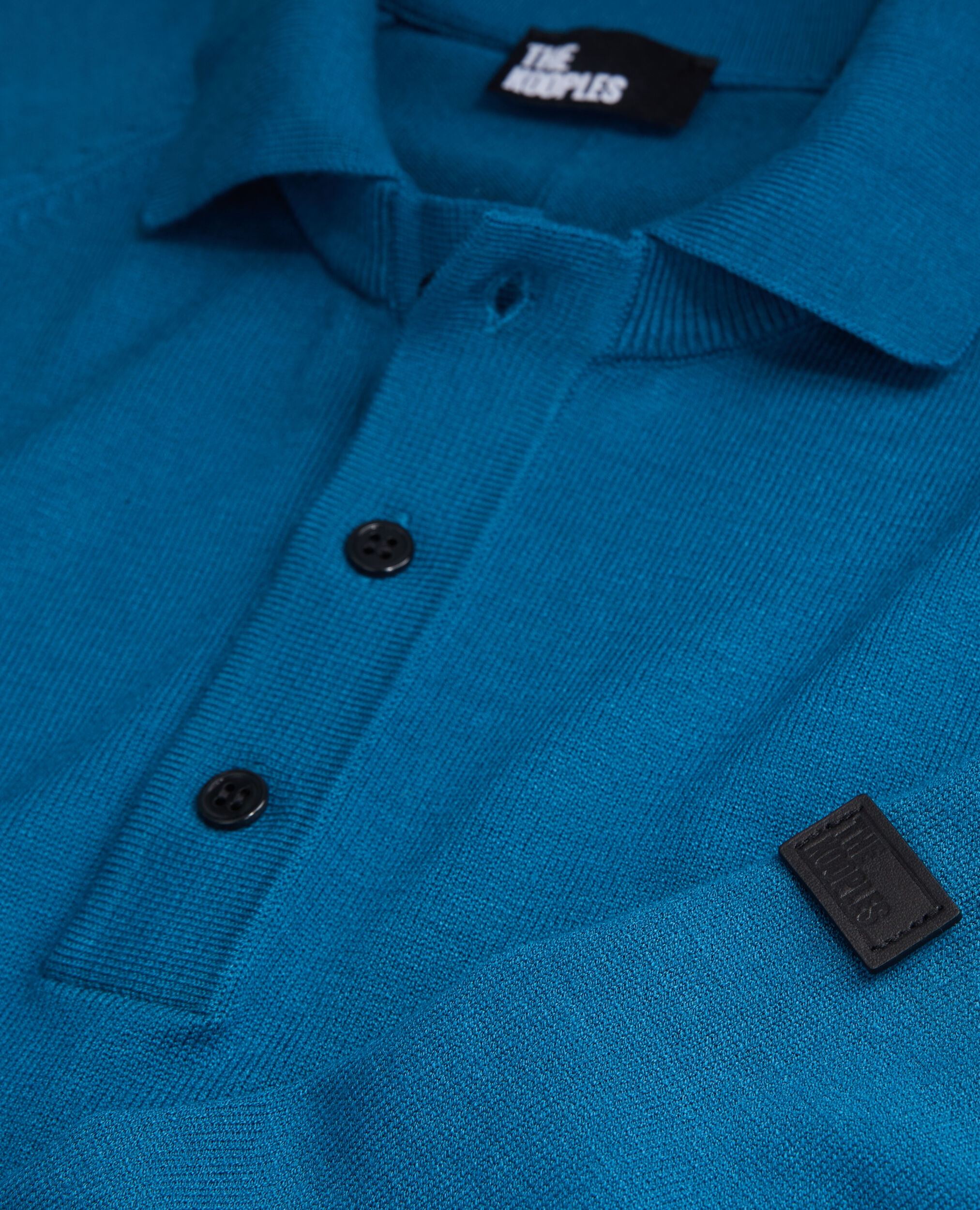 Polo bleu en maille