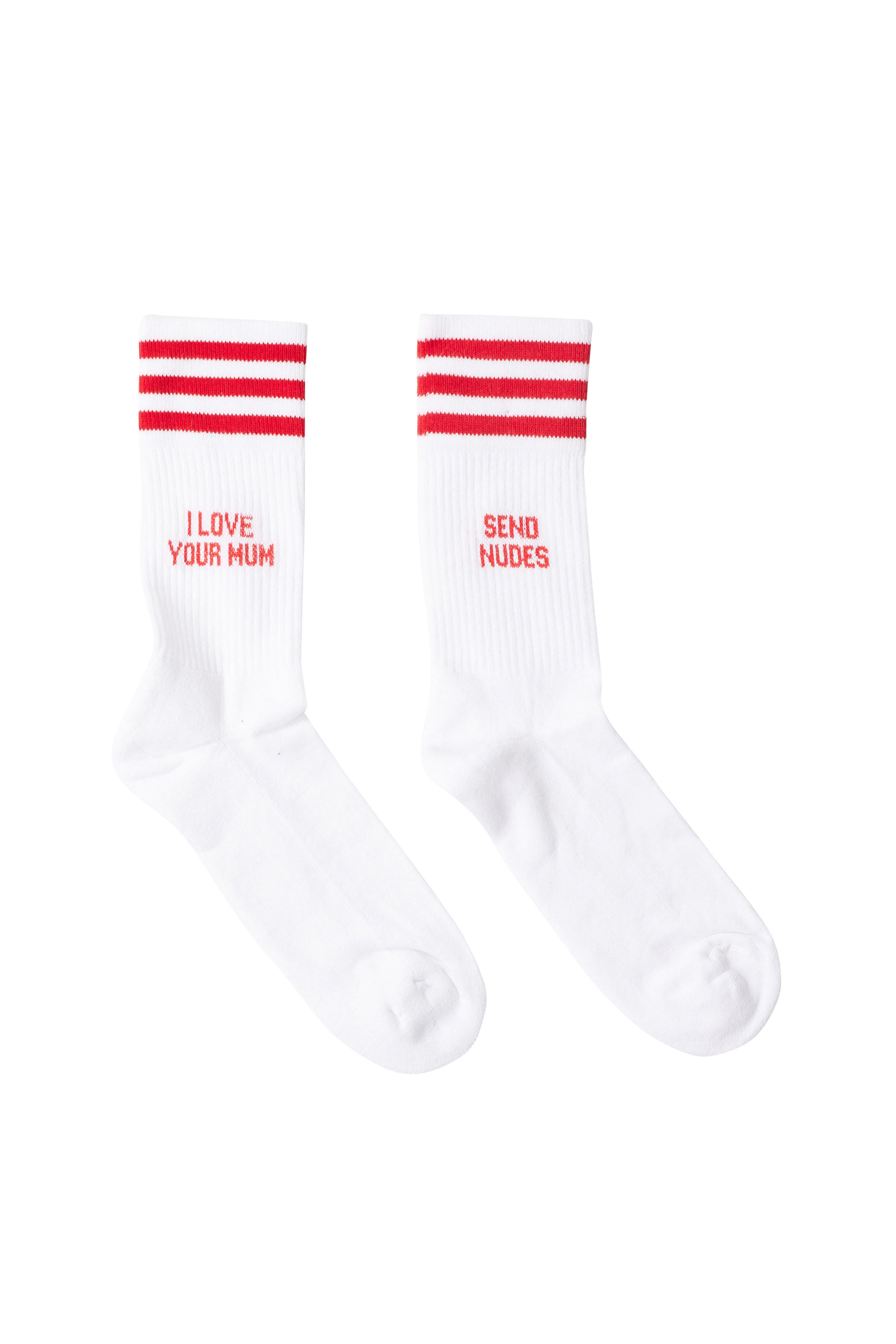 MOTHER SOCKER lot de 2 paires de chaussettes i love your mum Blanc