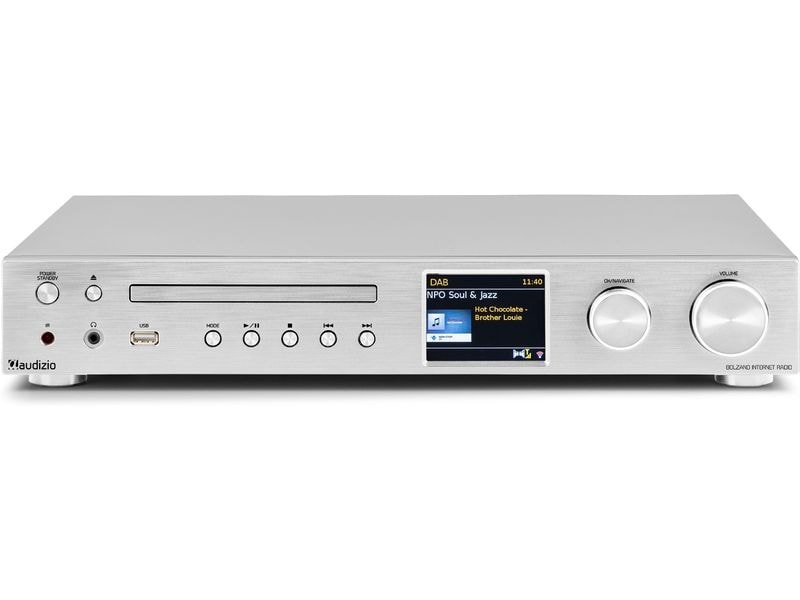 Audizio Internet Radio Bolzano Aluminium Radio mit Verstärker und DAB /CD