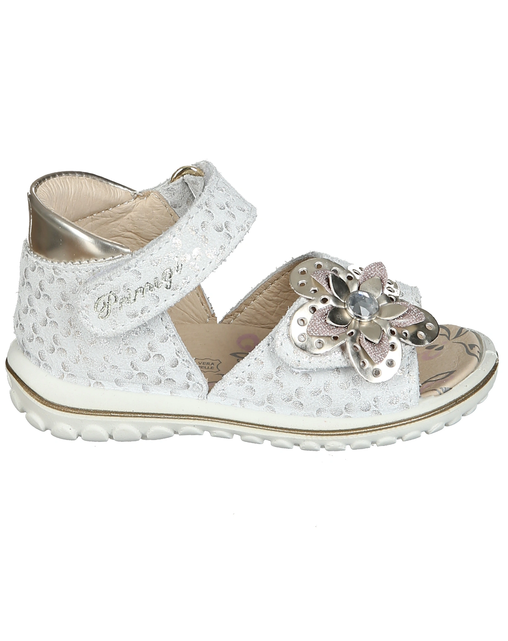 Klett-Sandalen BLÜTE in weiß