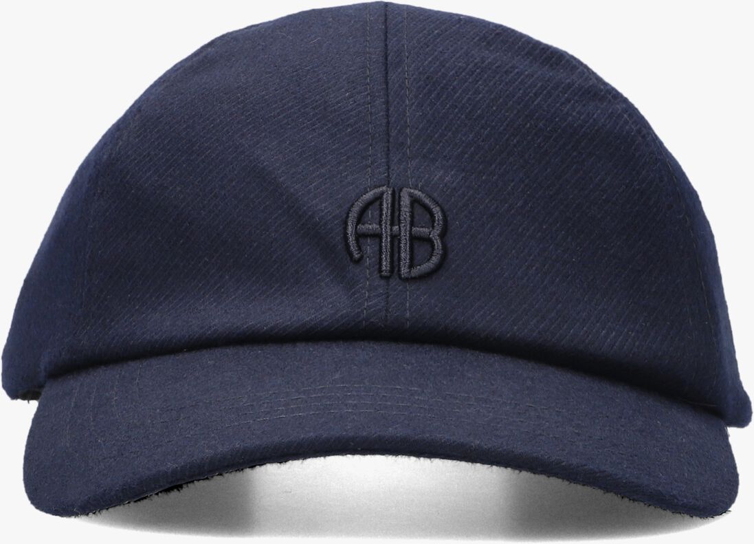 donkerblauwe anine bing hoed jeremy baseball cap navy wool
