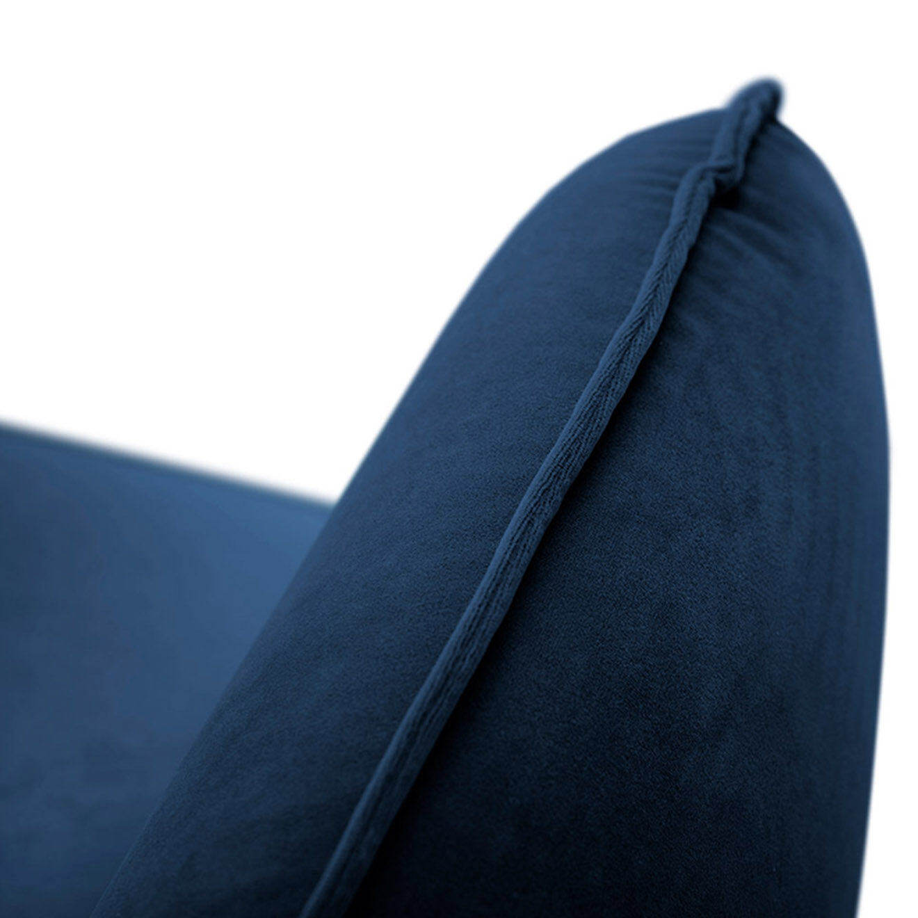 Cosmopolitan Design Fauteuil en Velours Vienna bleu roi - 97x94x95 cm