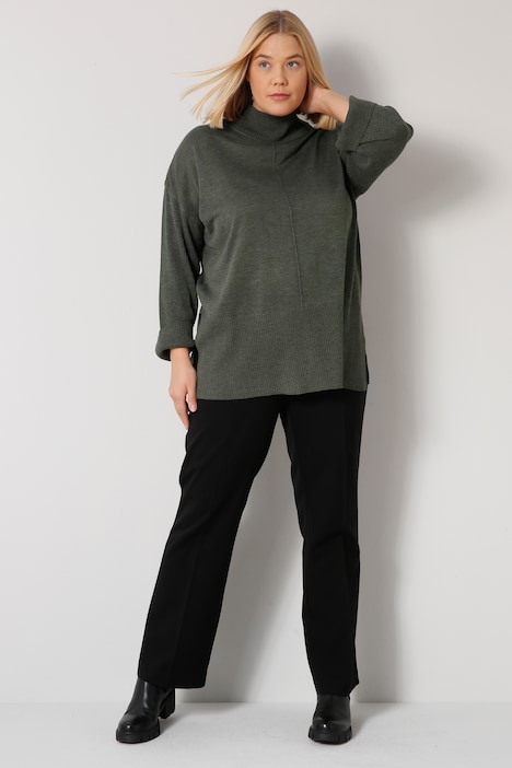 Pullover, oversized, Stehkragen, Langarm
