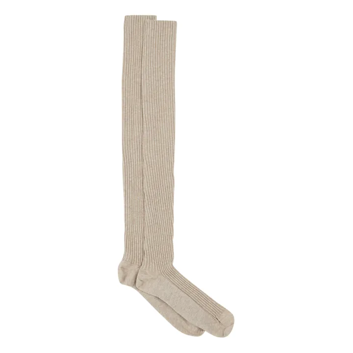 Baserange Chaussettes Hautes Kok | Beige Nude