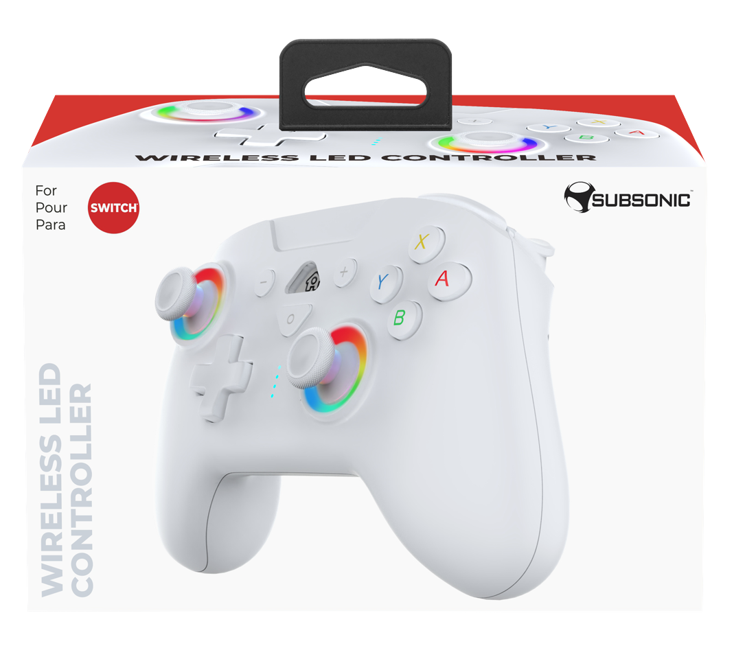 Subsonic Wireless Led Controller White - Nintendo Switch