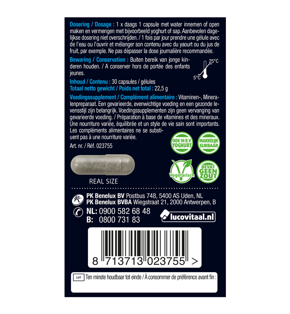 Lucovitaal WLS Multi Vitamine Mineralen (30 capsules)