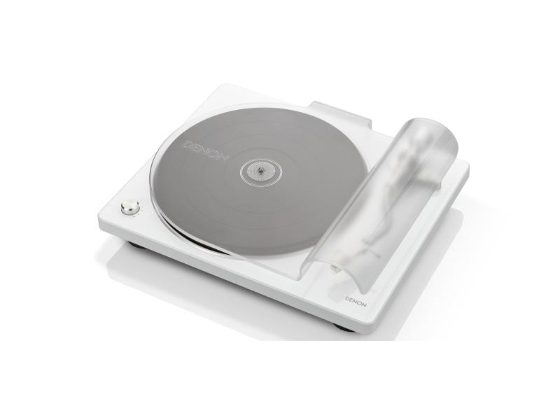 Denon Plattenspieler DP-400 Weiss Hi-Fi Plattenspieler mit automatischer Geschwindigkeitsregelung für präzise Klangreproduktion