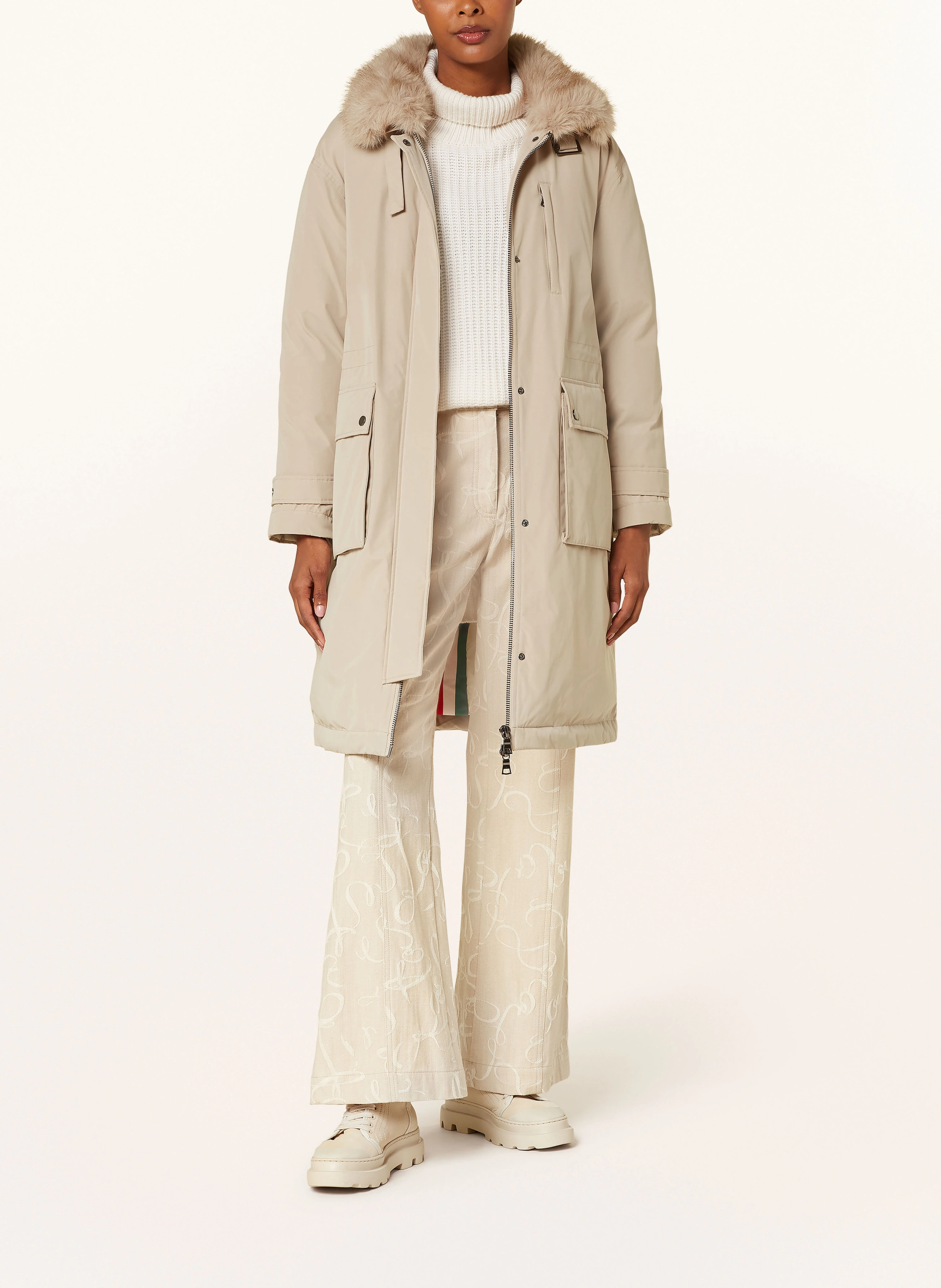 No.1 Como Parka MIRA mit abnehmbarem Kunstpelz