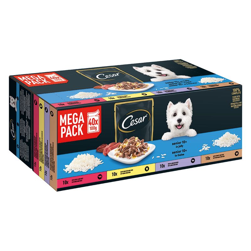 Cesar Senior 10+ Sachets fraîcheur en gelée