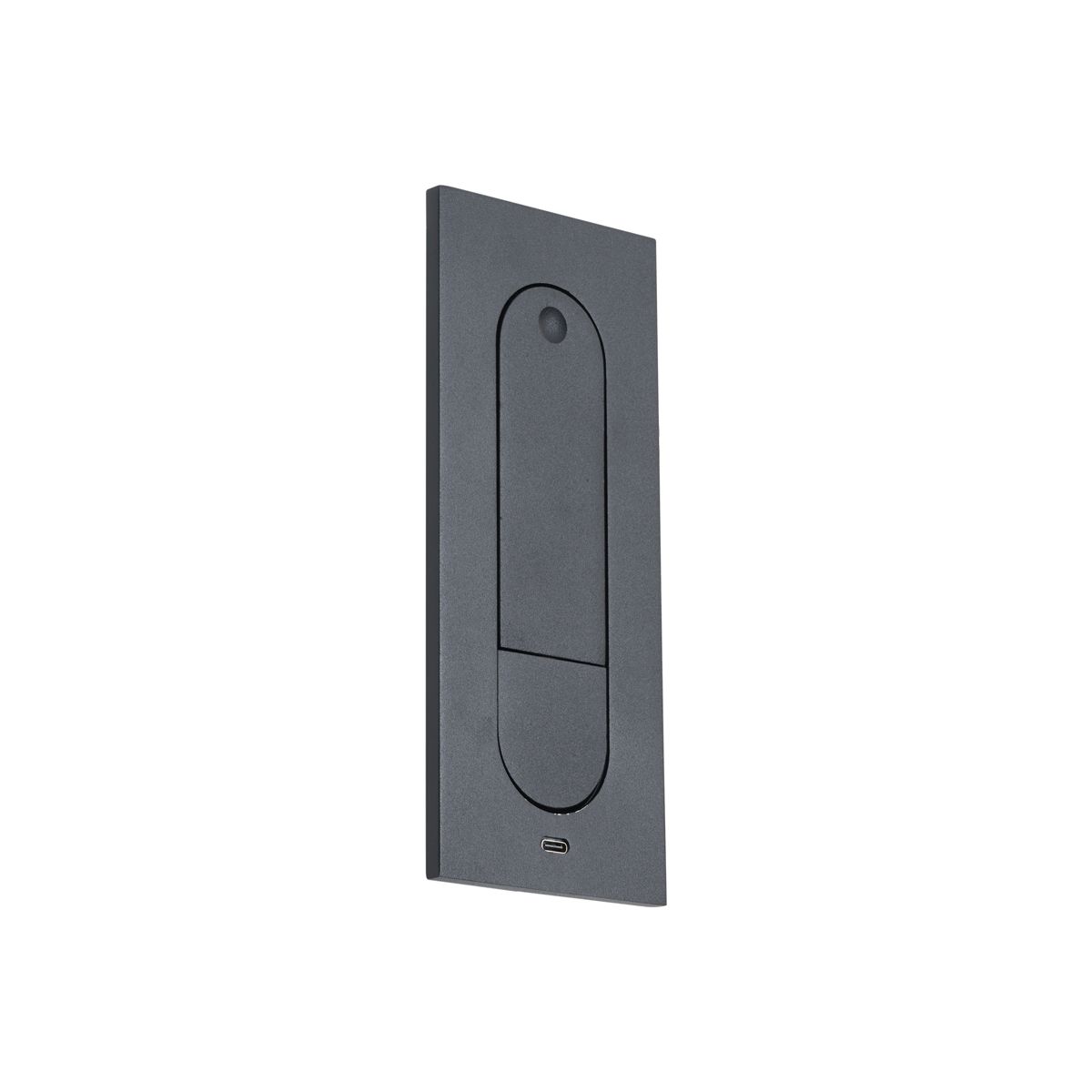 Moderne wandlamp zwart incl. LED en USB-C poort - Hilton