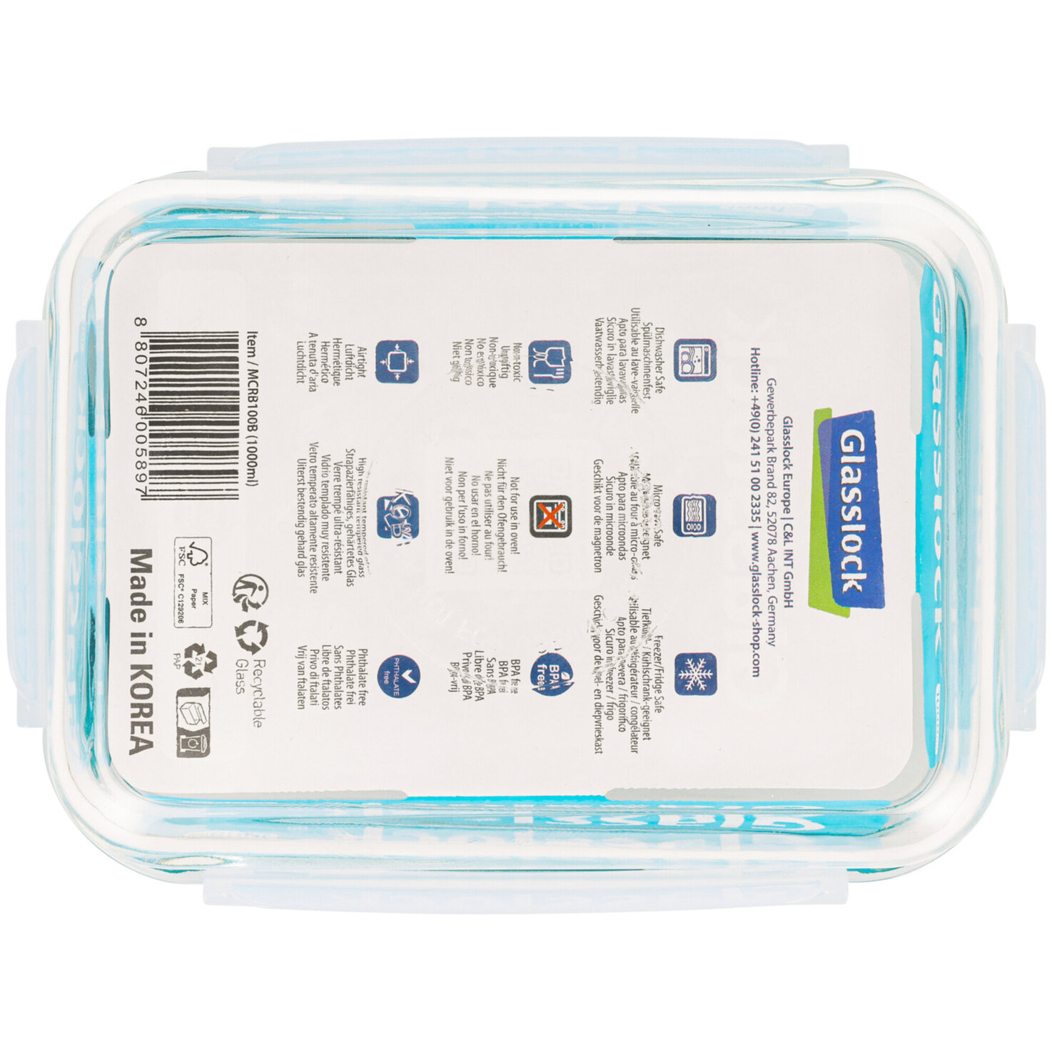 Glasslock Frischhaltedose 1000ml