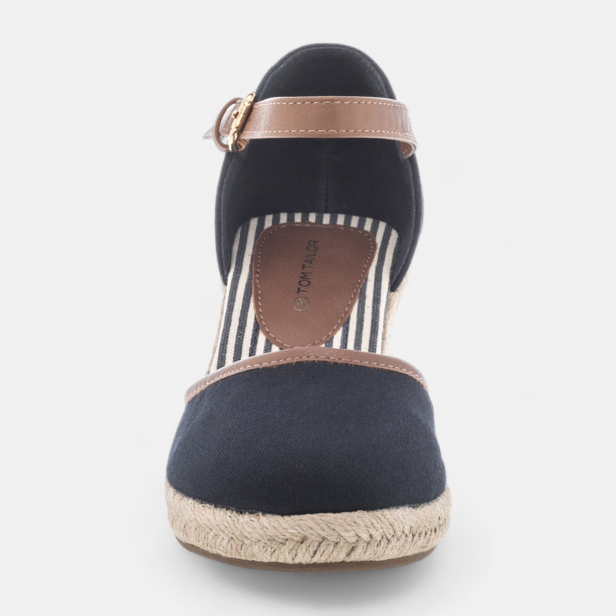 Espadrilles à talon compensé Femme bleu marine