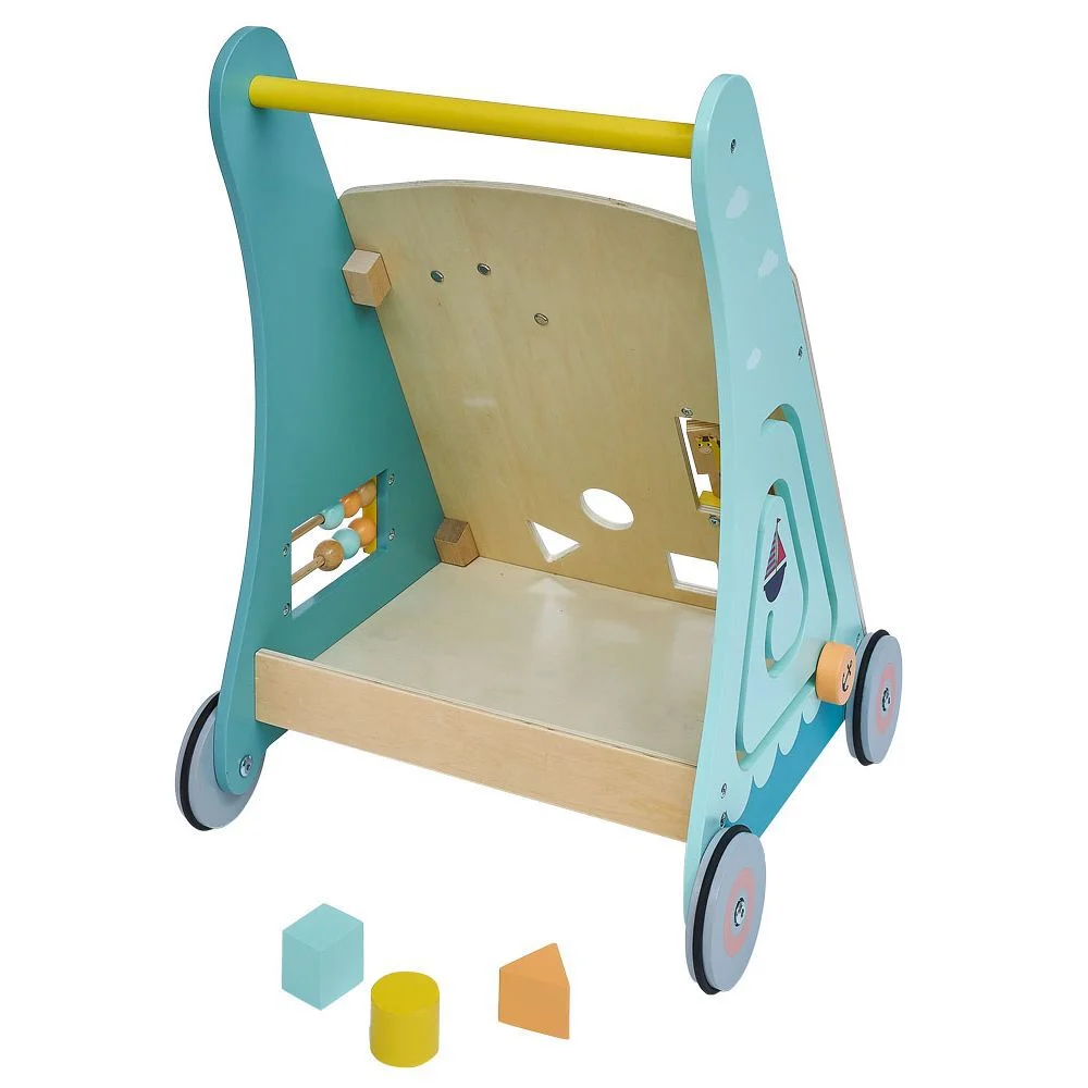 Chariot de marche 7-en-1 en bois