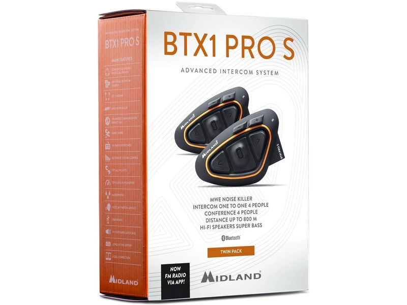 Midland BT-Headset BTX1 Pro S Doppelt Gegensprechanlage