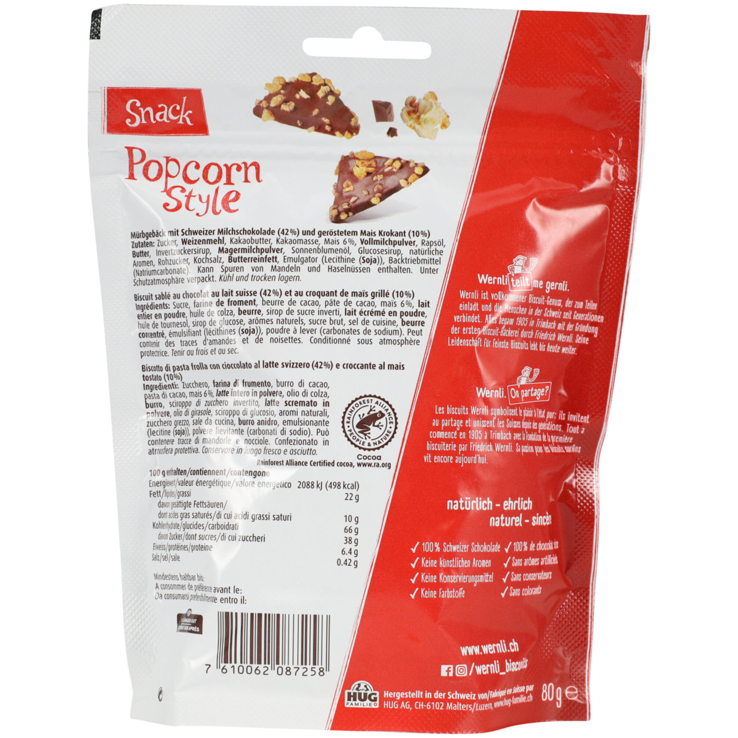 Wernli Snackbeutel Popcorn Style