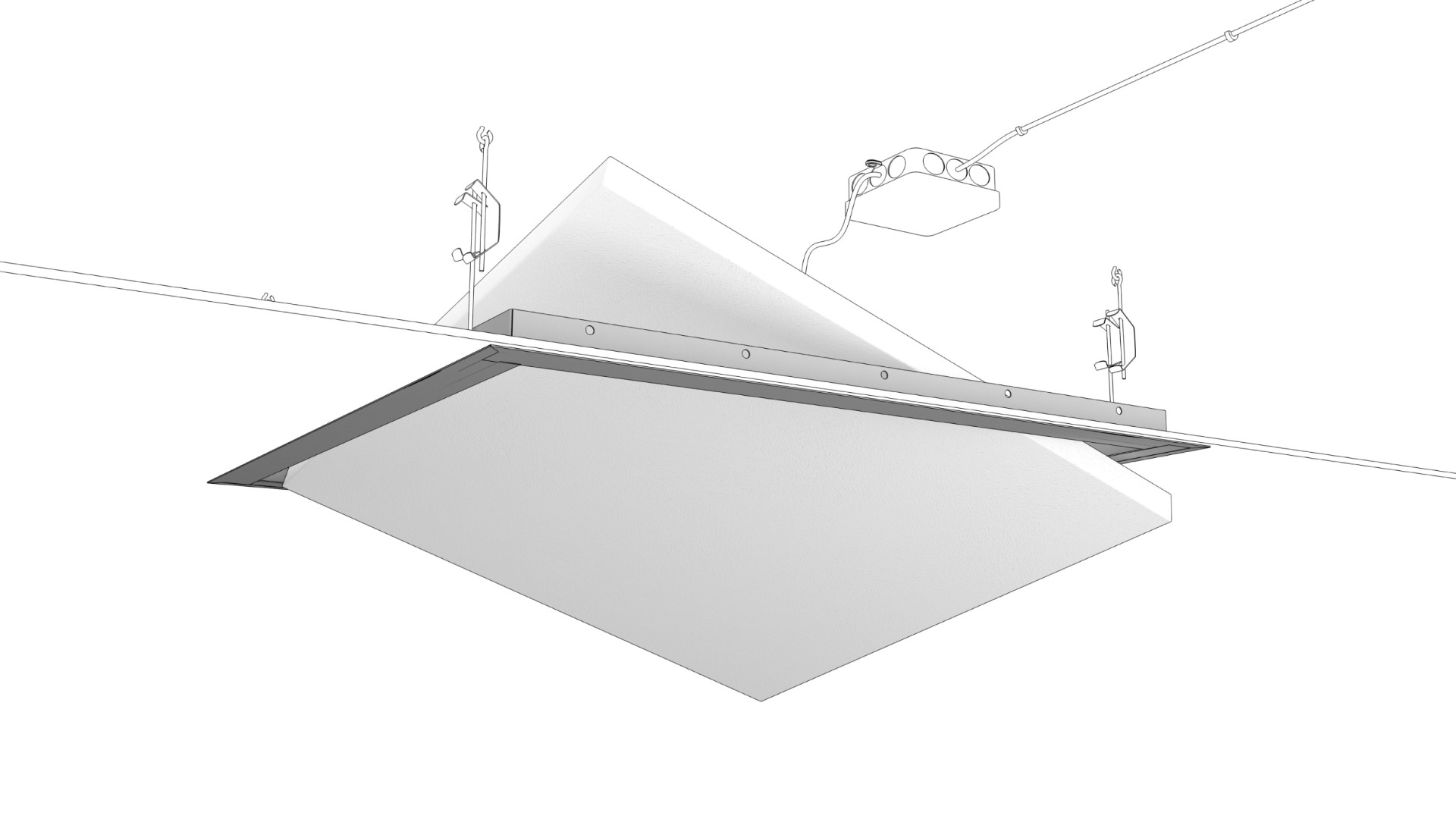 Ecosun E300SK infrarood paneel plafond 60x60cm 300W