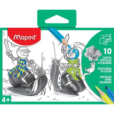 Maped - 10 cartes postales à colorier