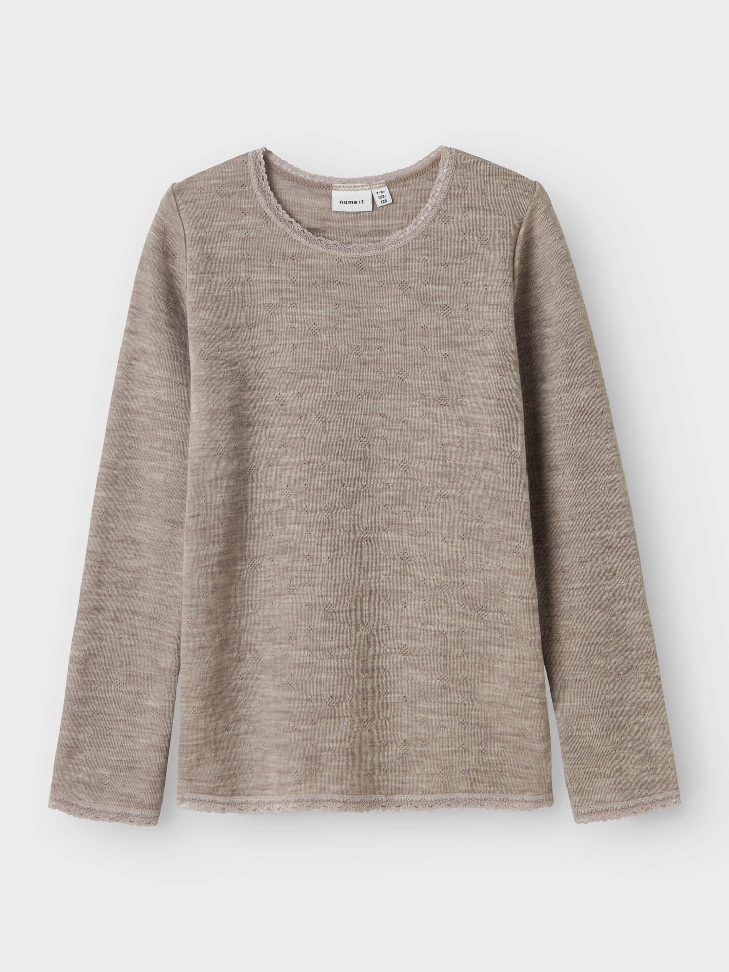 Wang Wool Needle Long Sleeve Top Solid