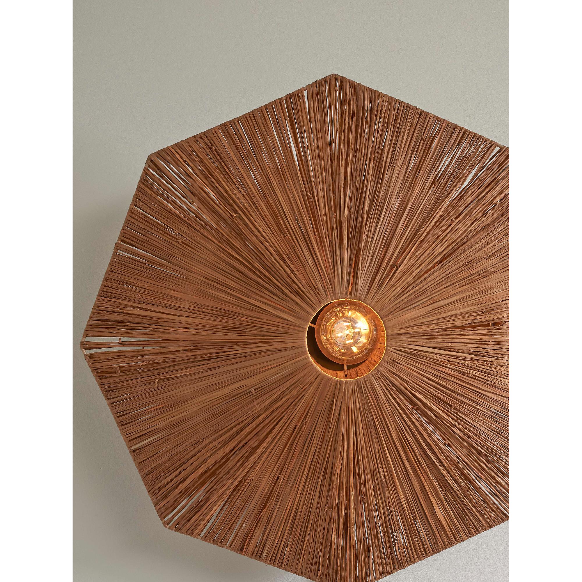 GOOD&MOJO Wandlamp Panama - Bruin - 65x7x65cm