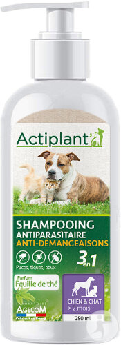 Agecom Acti Shampoing 3-En-1 Anti-Parasitaire Anti-Démangeaisons Flacon 250ml