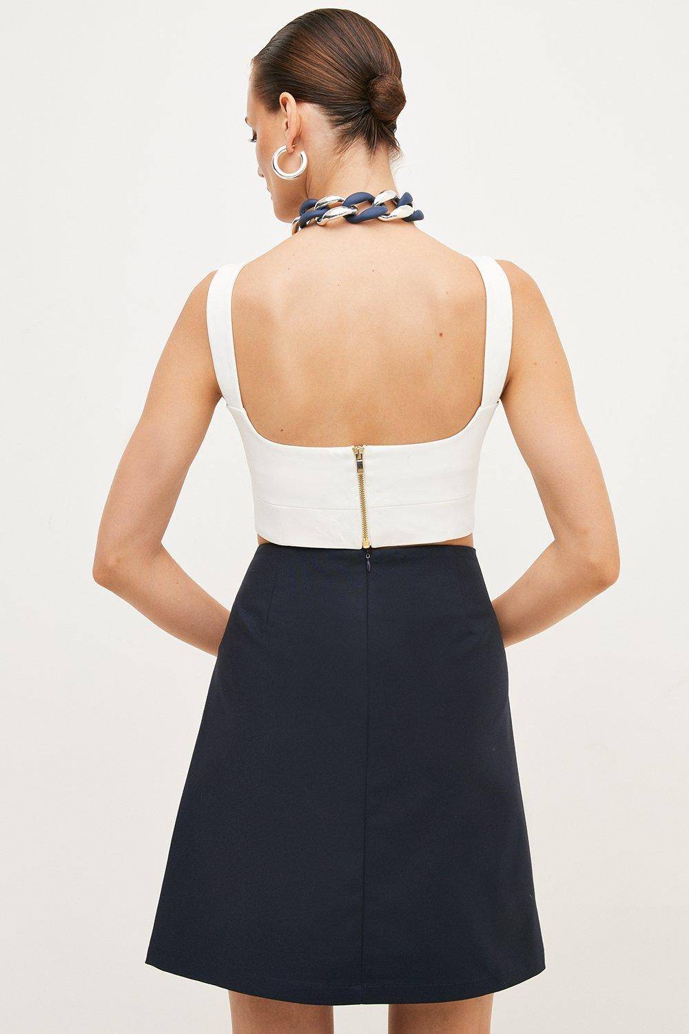 KarenMillen Jupe Tissée Essential Techno