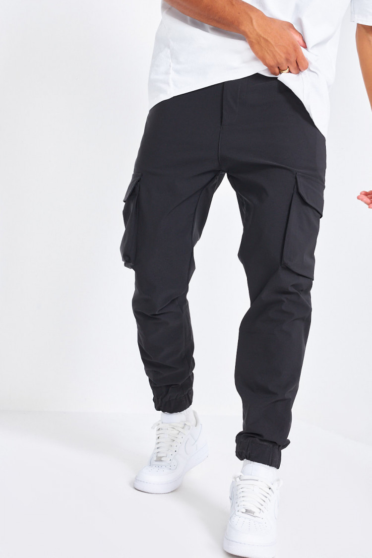 Jogger pant noir cargo