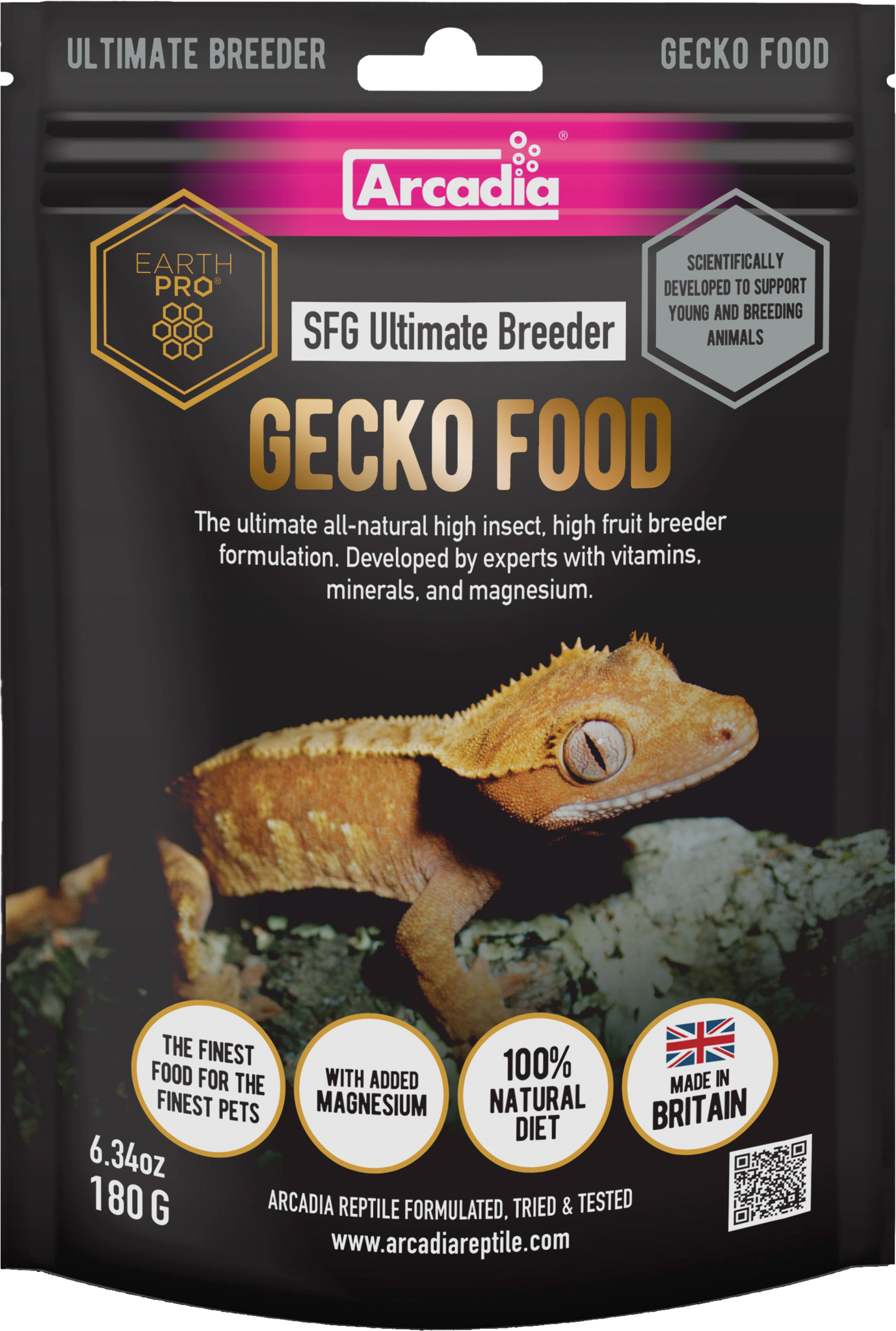 Arcadia Earth Pro Gekko Stickyfood Gold Ultimate Breeder 180g