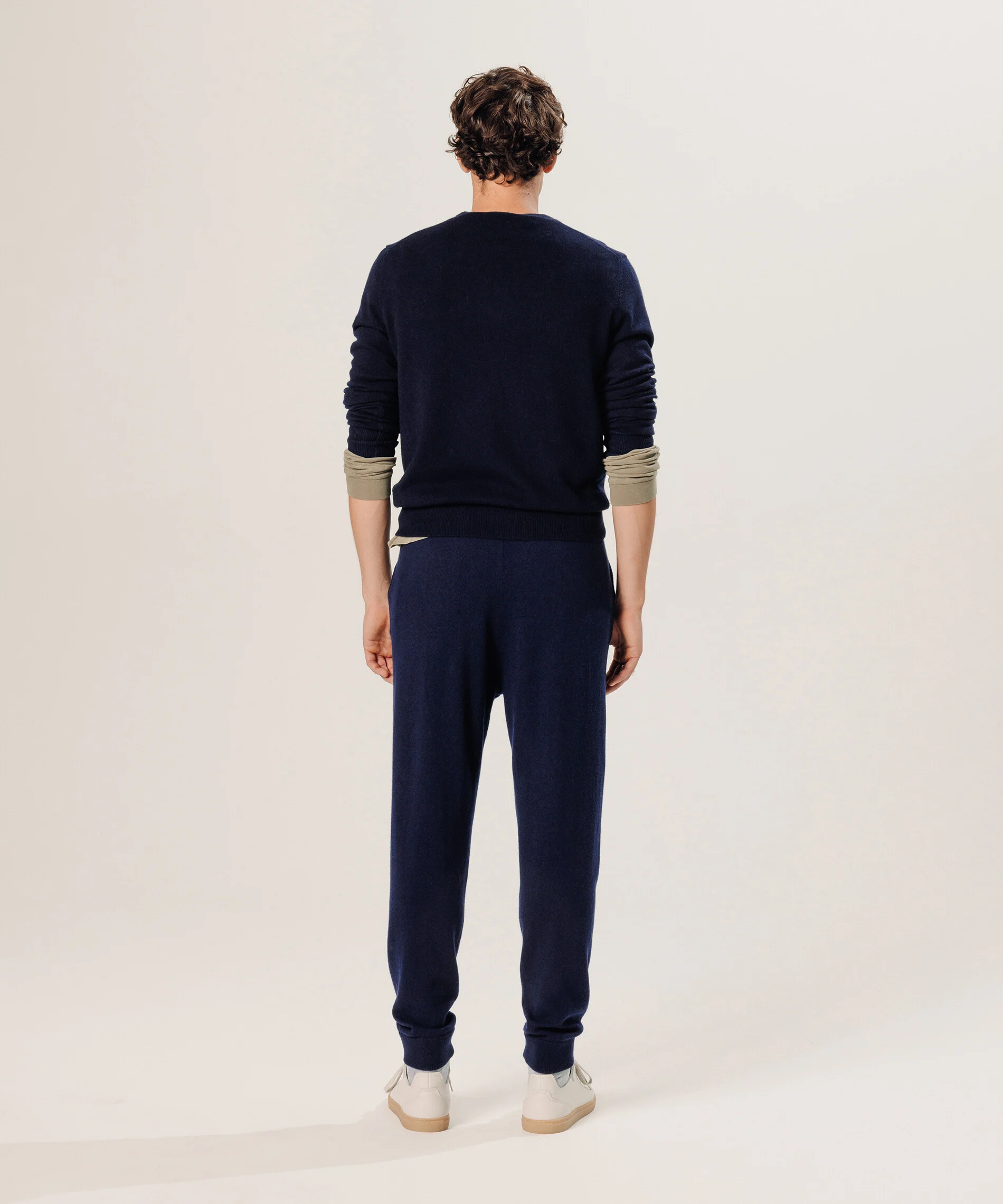 Pantalon jogging en cachemire | Bleu