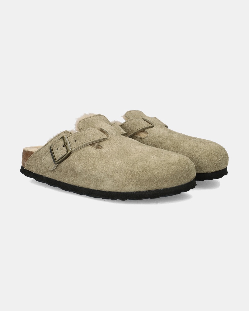 Birkenstock Boston Shearling Instapschoenen  - bruin