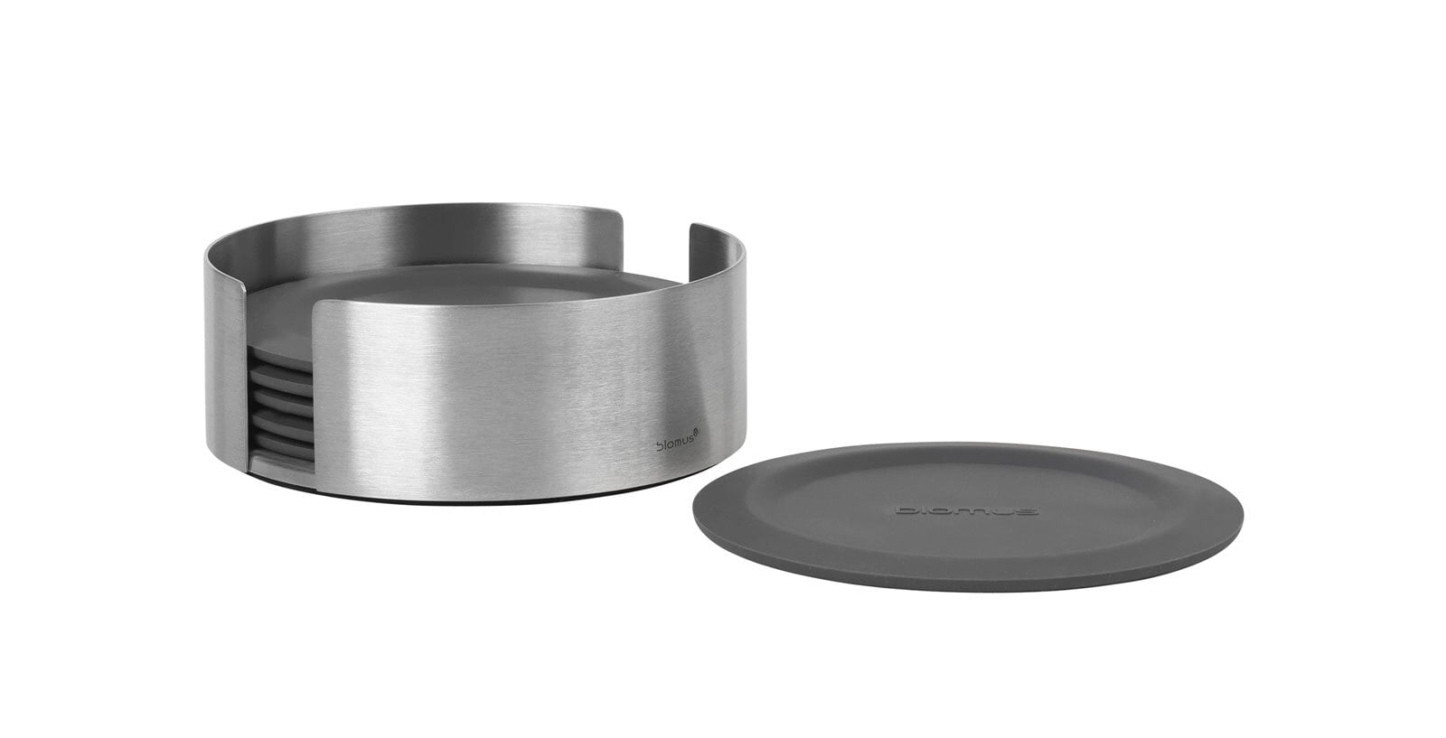 blomus Untersetzer LARETO 7 teilig magnet grau