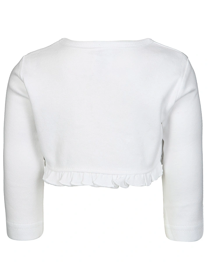 Jersey-Bolero CLASSIC GIRLS mit Rüschenborte in weiß