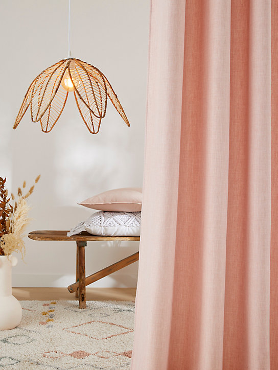 Rideau thermique Vahan l.135 x H.240 cm rose