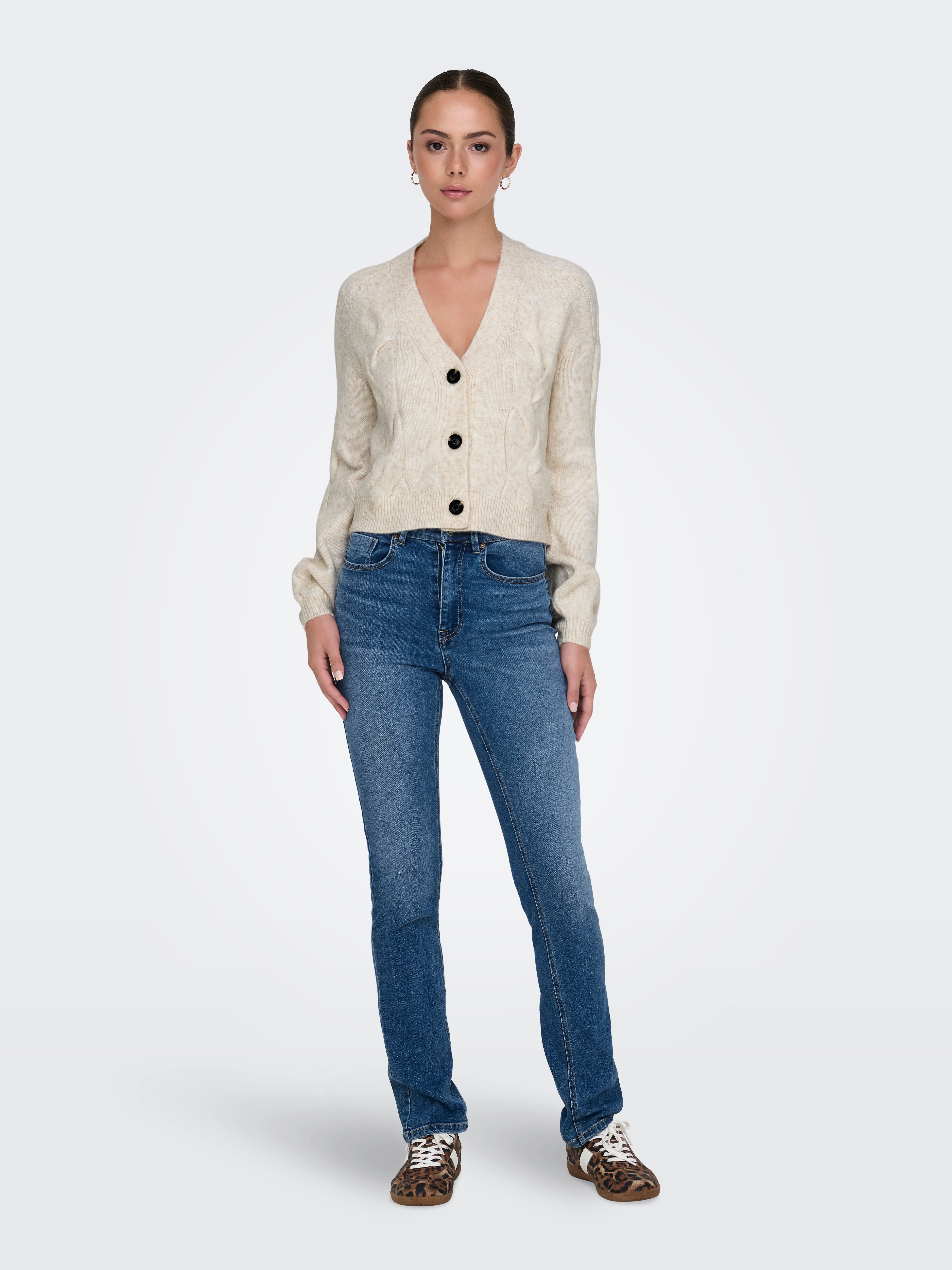 JDYSUSANNA Strickjacke Whitecap Gray