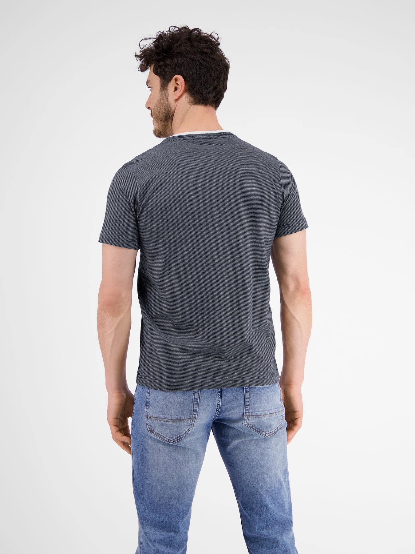 Serafino mit Finelinerstreifen, washed
