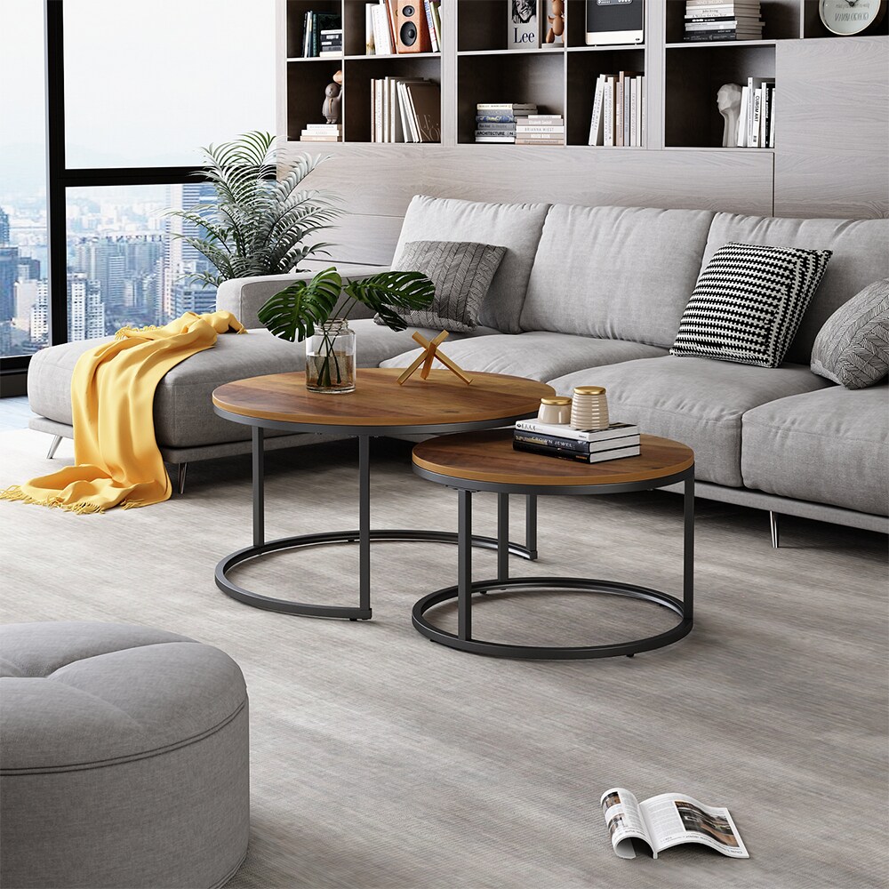Vicco Couchtisch Montreal Holz Marmor-Optik 77 x 40 cm Wohnzimmertisch 2er-Set