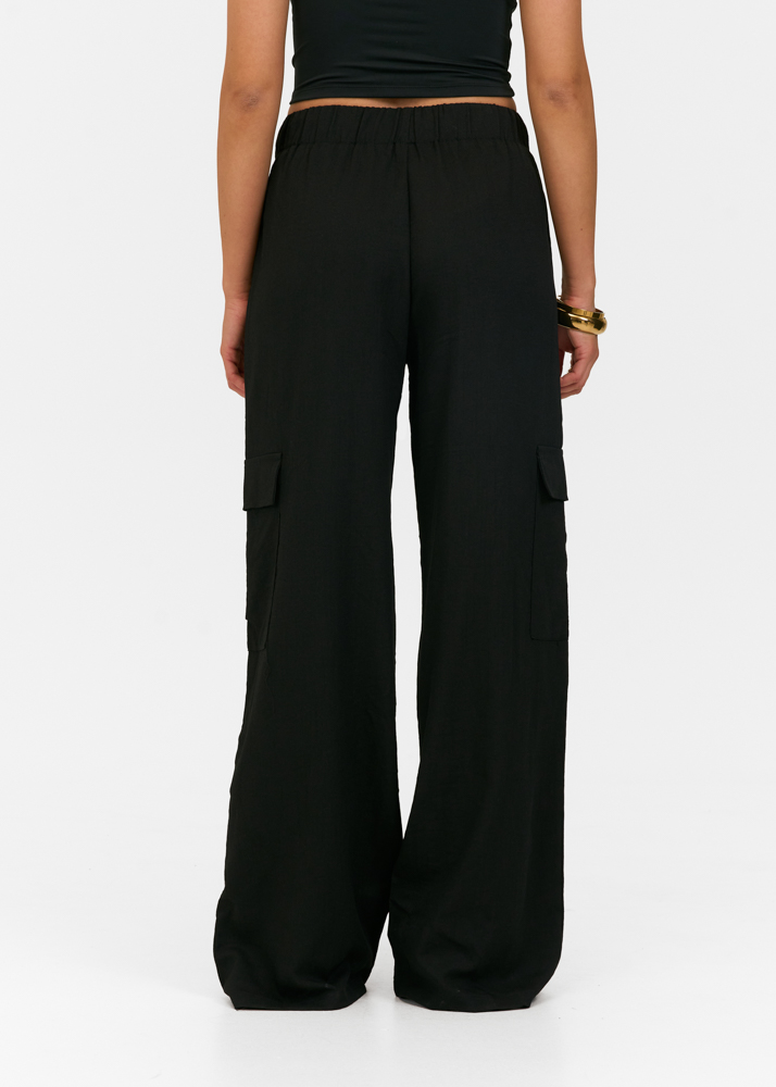 Luna cargo broek zwart