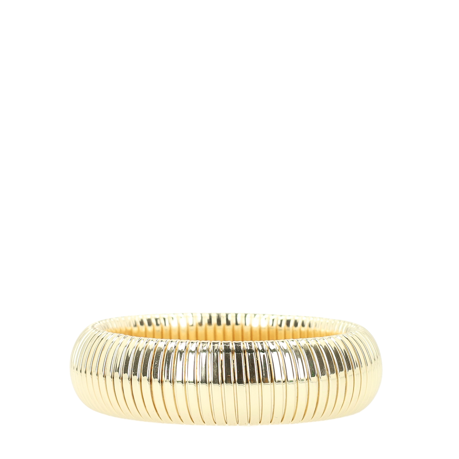 Gouden ribbel statement armband